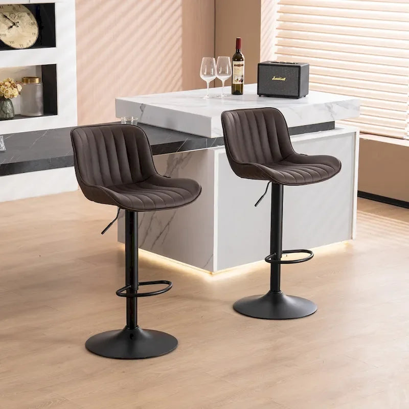 Tabouret de bar réglable avec dossier pour îlot de cuisine