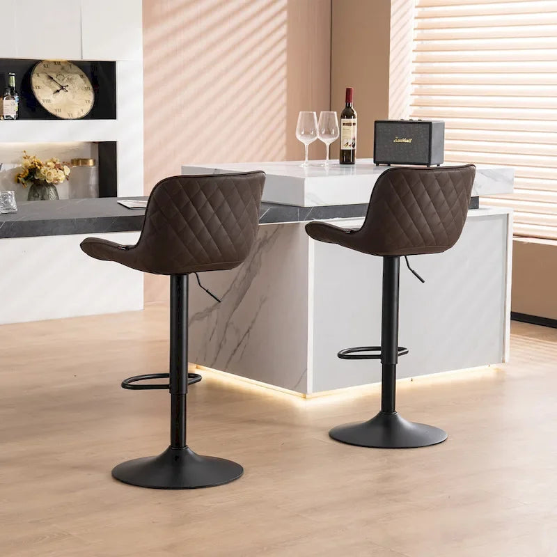 Tabouret de bar réglable avec dossier pour îlot de cuisine