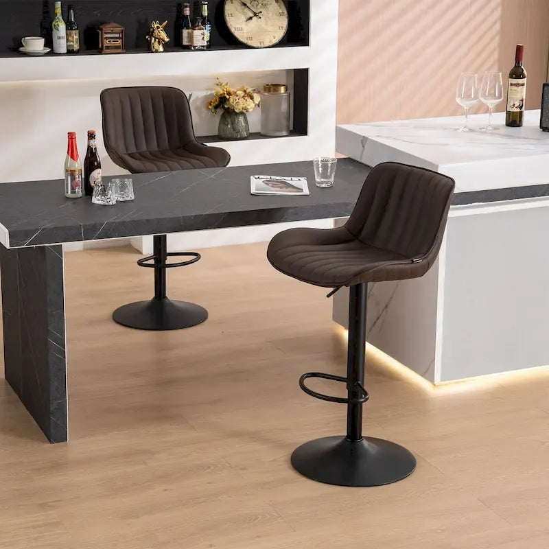 Tabouret de bar réglable avec dossier pour îlot de cuisine