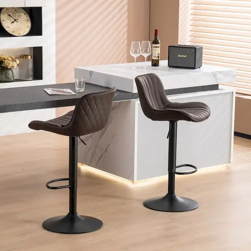 Tabouret de bar réglable avec dossier pour îlot de cuisine