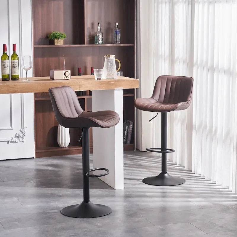 Tabouret de bar réglable avec dossier pour îlot de cuisine