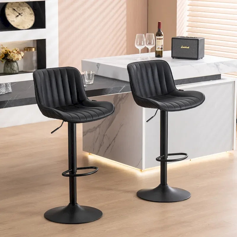 Tabouret de bar réglable avec dossier pour îlot de cuisine