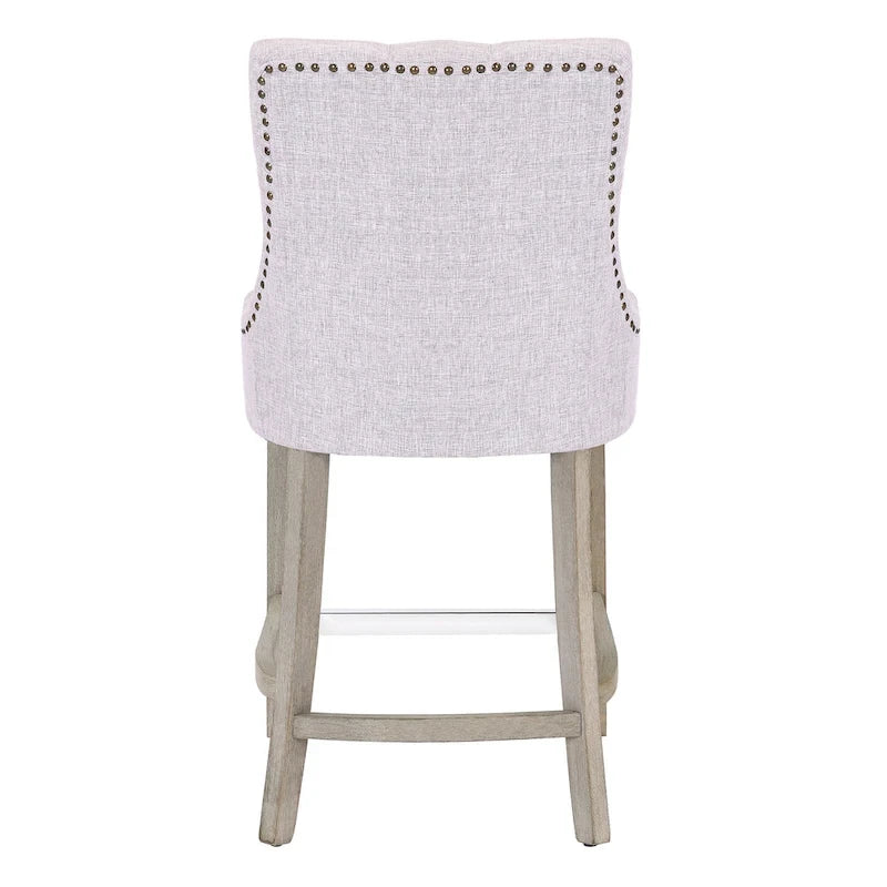Tabouret de comptoir et de bar matelassé capitonné 24 po