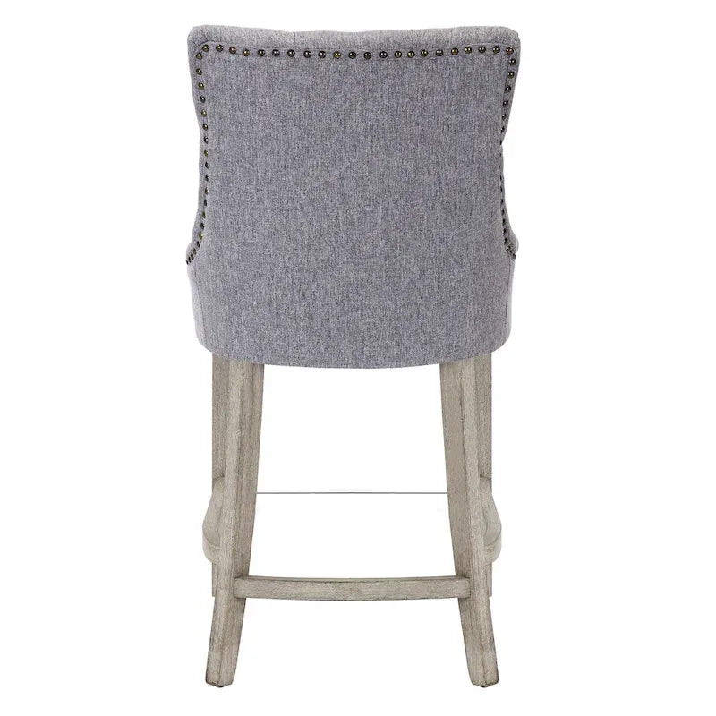 Tabouret de comptoir et de bar matelassé capitonné 24 po