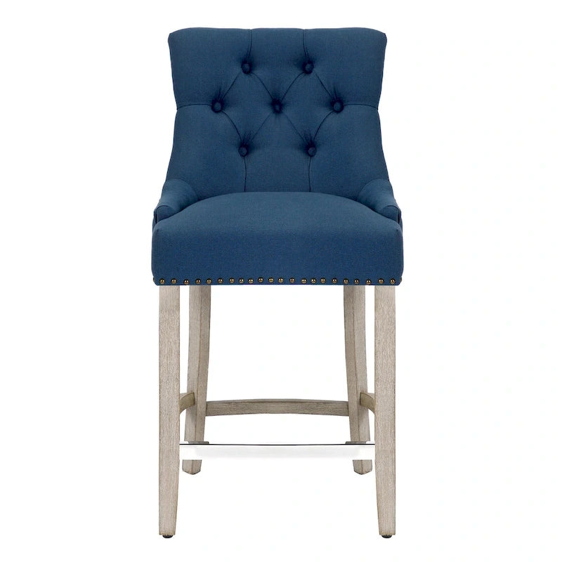 Tabouret de comptoir et de bar matelassé capitonné 24 po