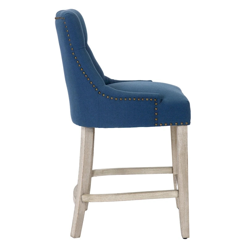Tabouret de comptoir et de bar matelassé capitonné 24 po