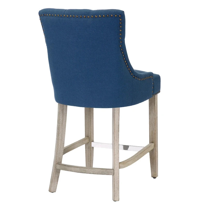 Tabouret de comptoir et de bar matelassé capitonné 24 po