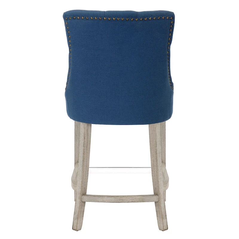 Tabouret de comptoir et de bar matelassé capitonné 24 po