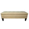 Banc de rangement ottoman en tissu rembourré