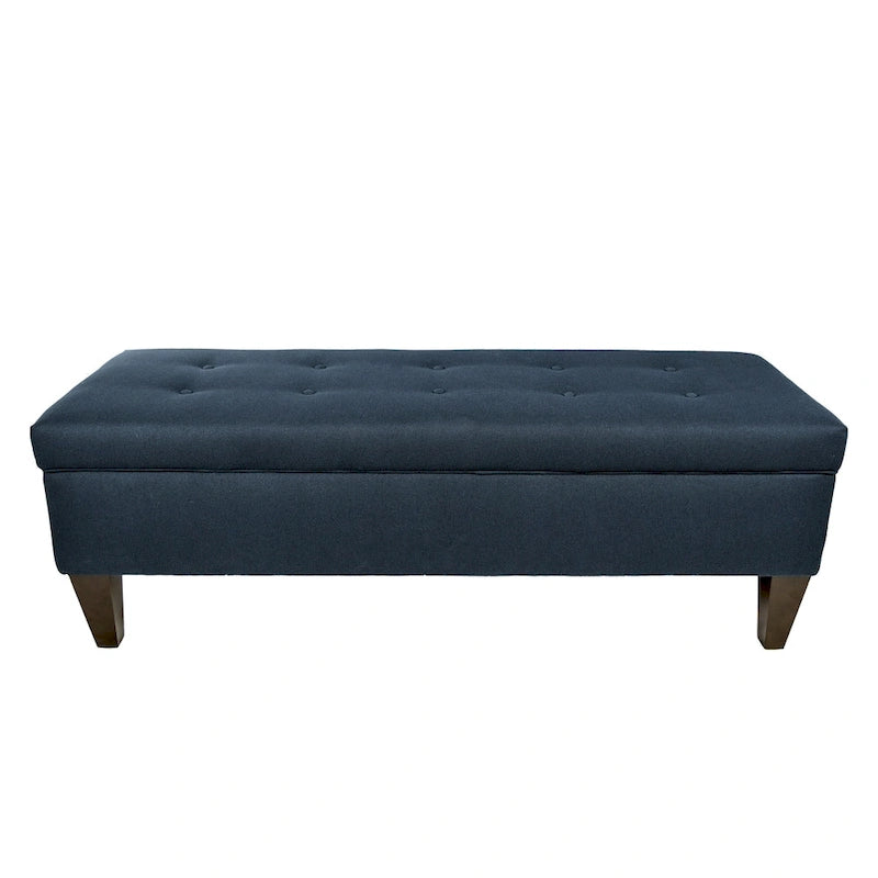 Banc de rangement ottoman en tissu rembourré