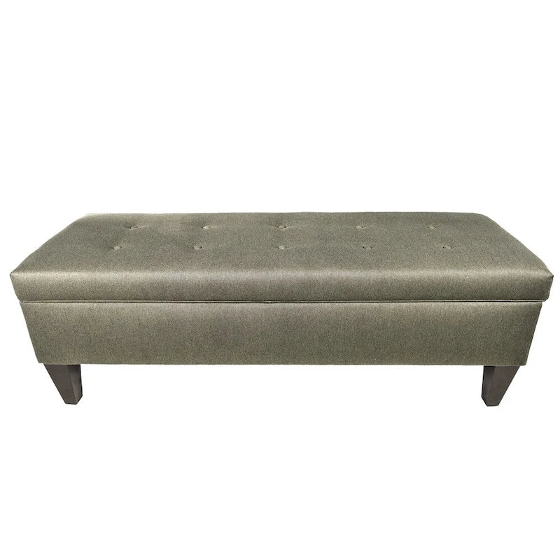 Banc de rangement ottoman en tissu rembourré