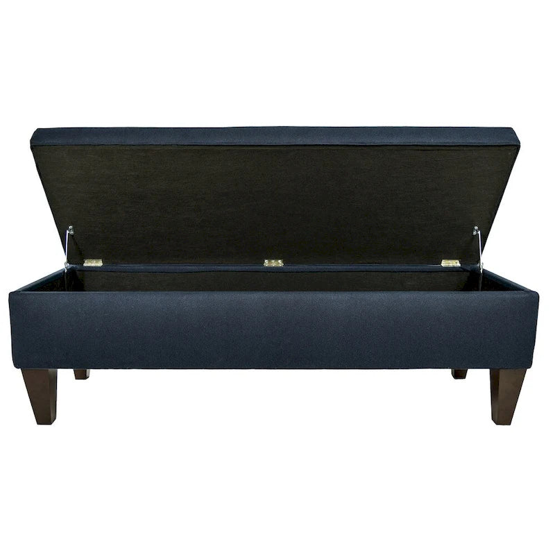 Banc de rangement ottoman en tissu rembourré