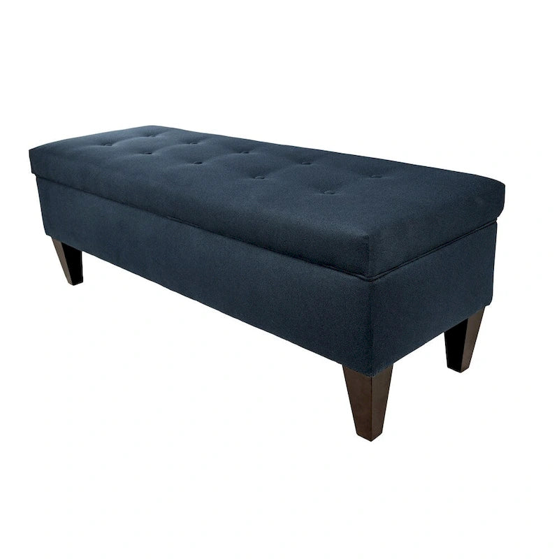 Banc de rangement ottoman en tissu rembourré