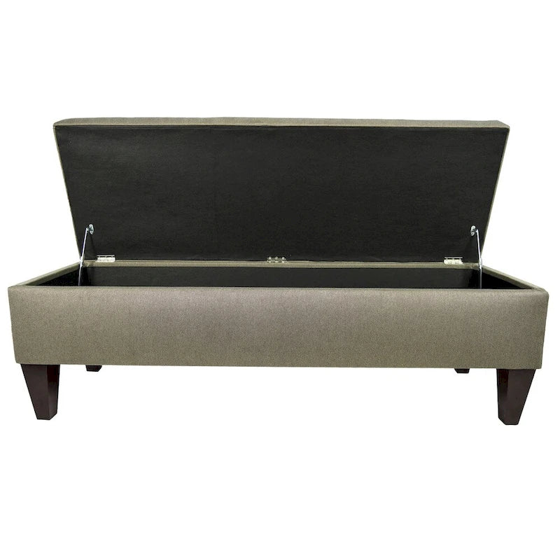 Banc de rangement ottoman en tissu rembourré