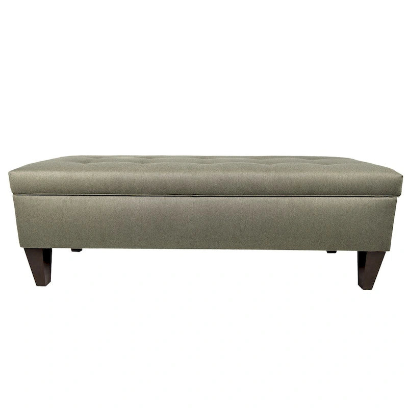 Banc de rangement ottoman en tissu rembourré