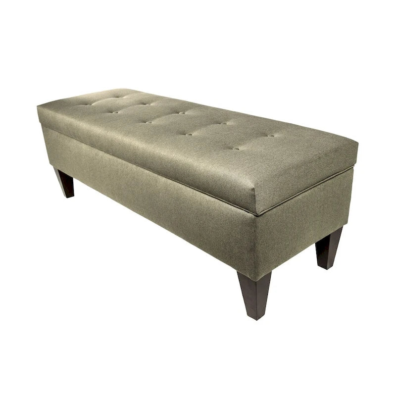 Banc de rangement ottoman en tissu rembourré