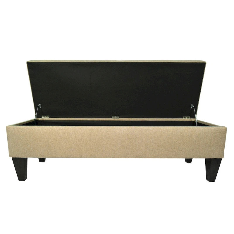 Banc de rangement ottoman en tissu rembourré
