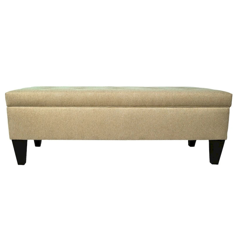 Banc de rangement ottoman en tissu rembourré