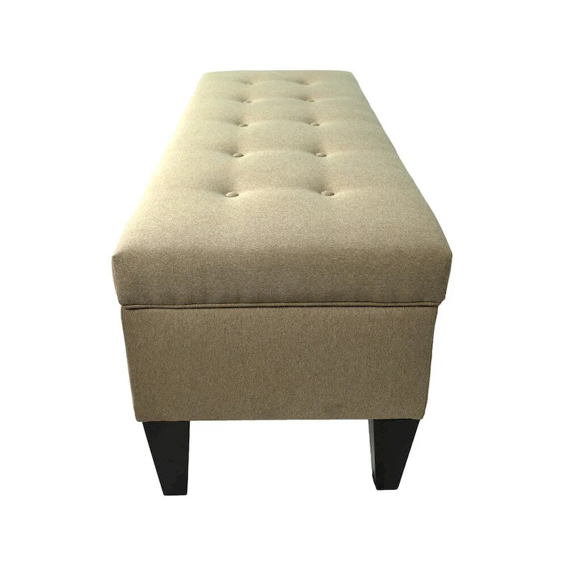 Banc de rangement ottoman en tissu rembourré