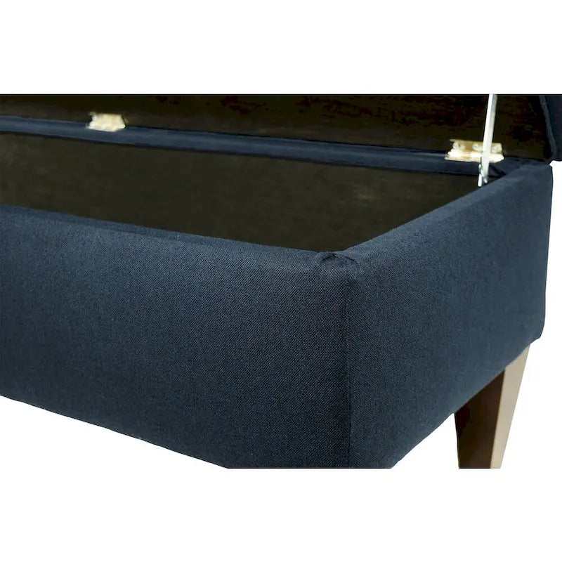 Banc de rangement ottoman en tissu rembourré