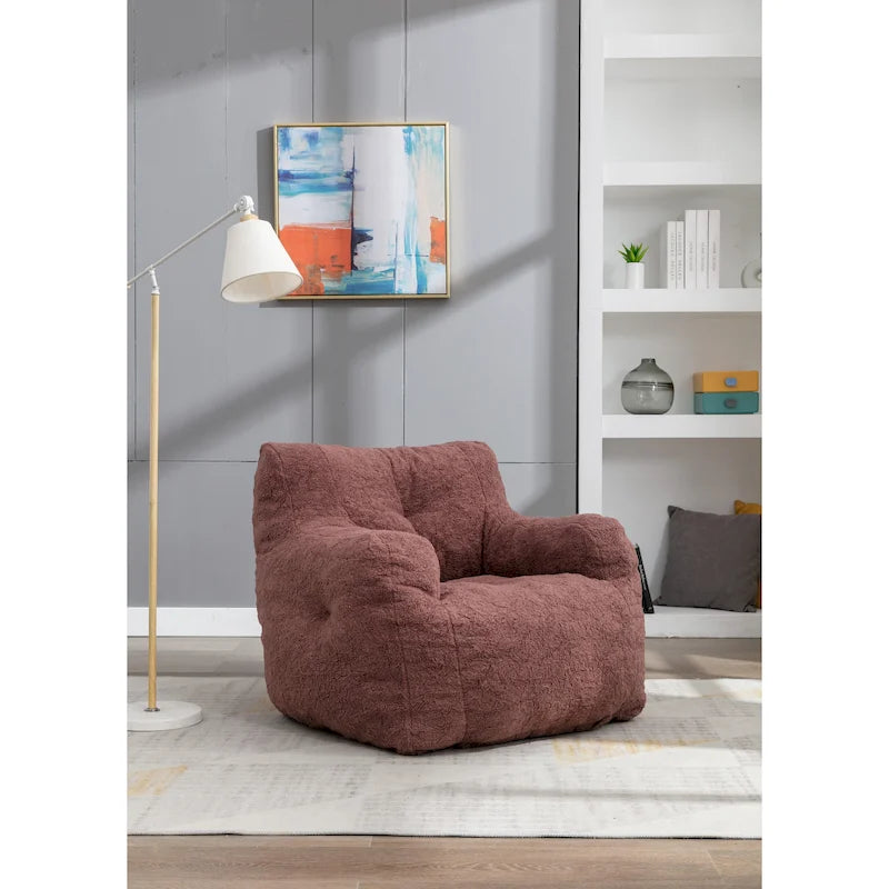 Fauteuil poire en mousse touffetée douce