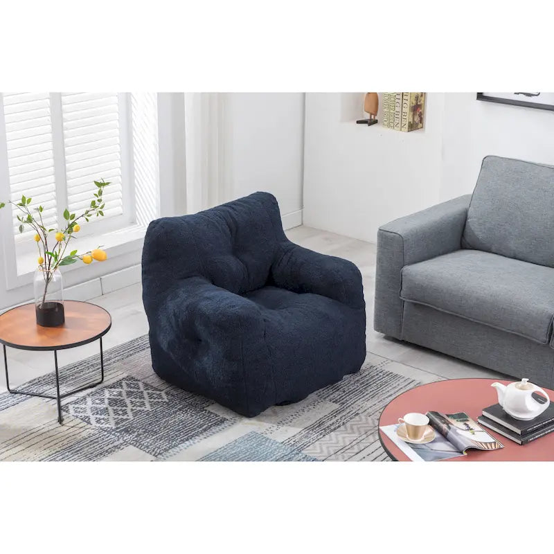 Fauteuil poire en mousse touffetée douce