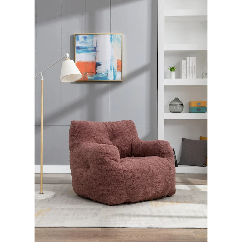 Fauteuil poire en mousse touffetée douce