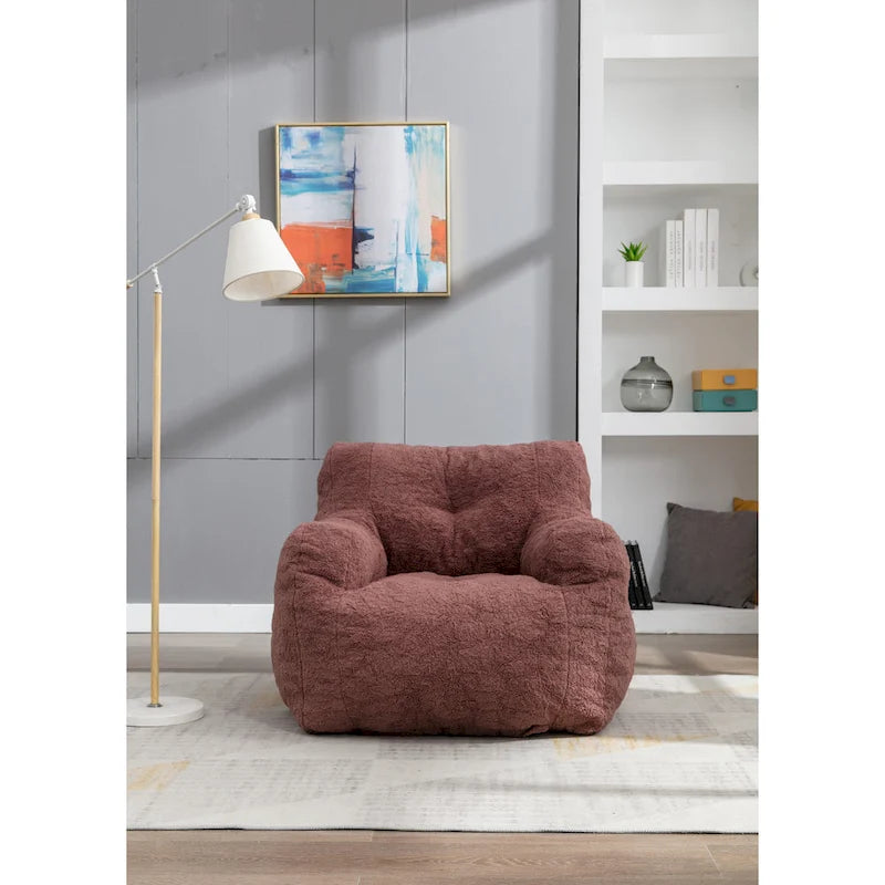 Fauteuil poire en mousse touffetée douce
