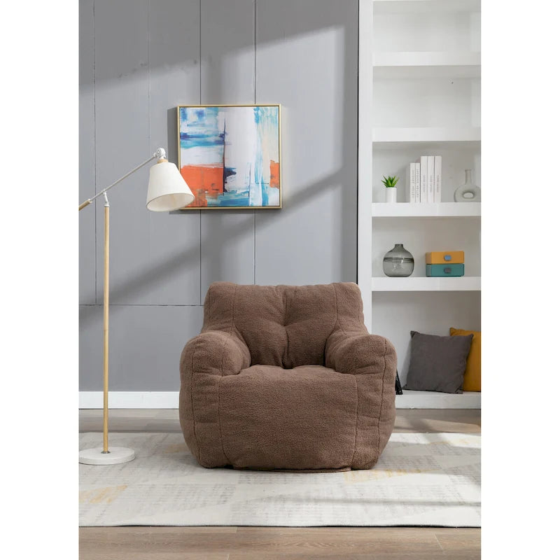 Fauteuil poire en mousse touffetée douce