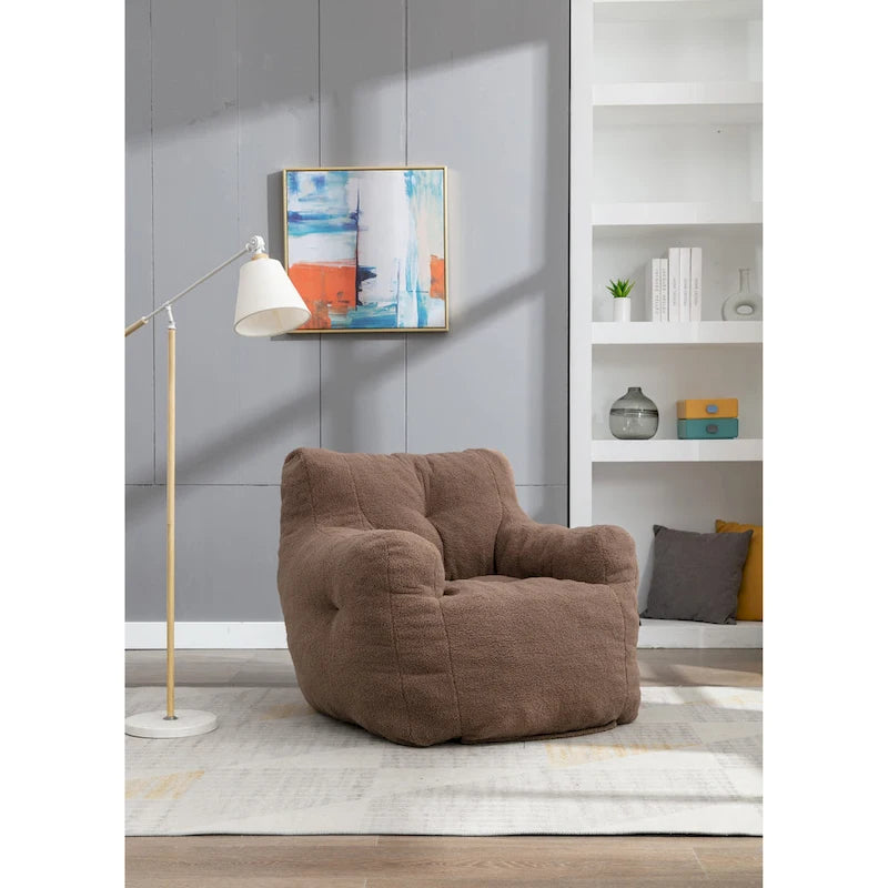 Fauteuil poire en mousse touffetée douce