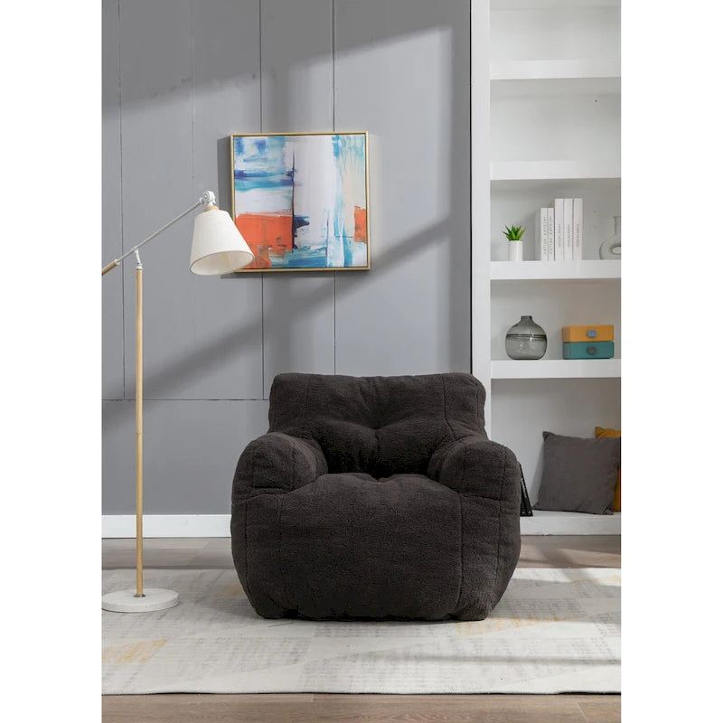 Fauteuil poire en mousse touffetée douce