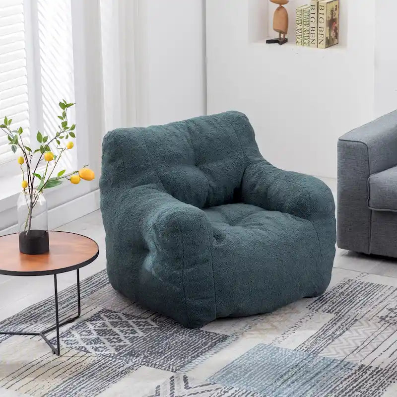 Fauteuil poire en mousse touffetée douce