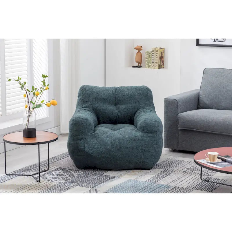 Fauteuil poire en mousse touffetée douce