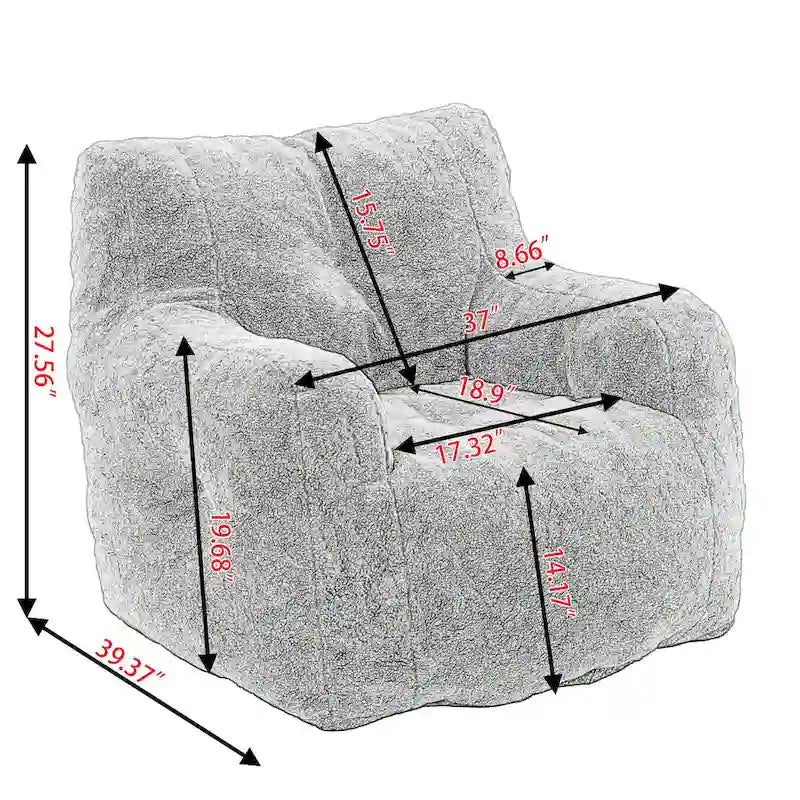 Fauteuil poire en mousse touffetée douce