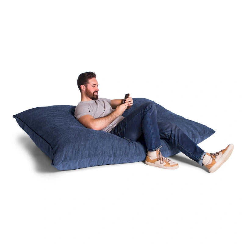 Pouf chenille géant