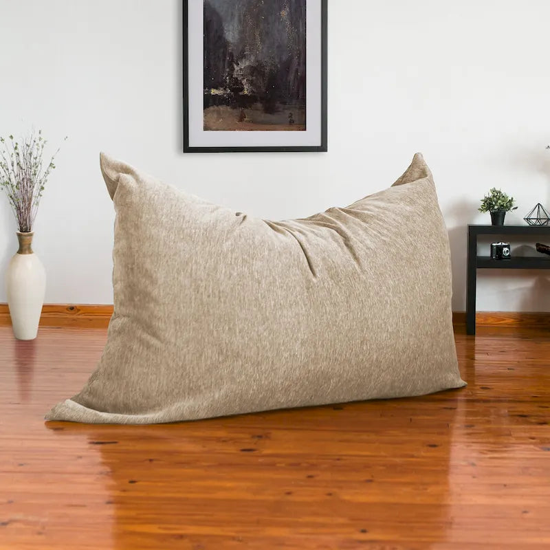 Pouf chenille géant