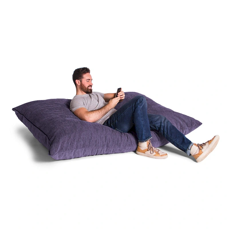 Pouf chenille géant