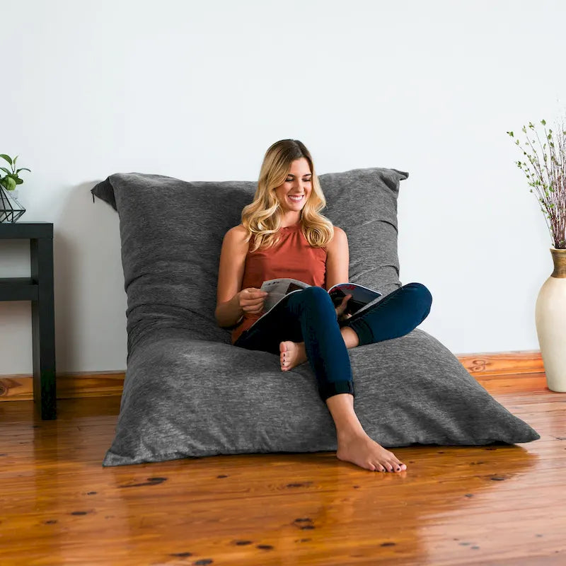 Pouf chenille géant