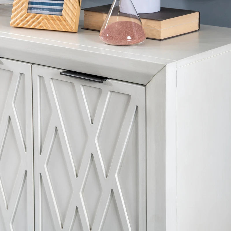 Meuble d'appoint 3 portes avec étagères réglables