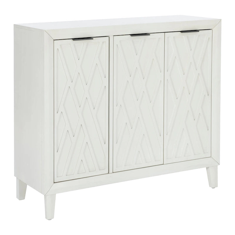 Meuble d'appoint 3 portes avec étagères réglables