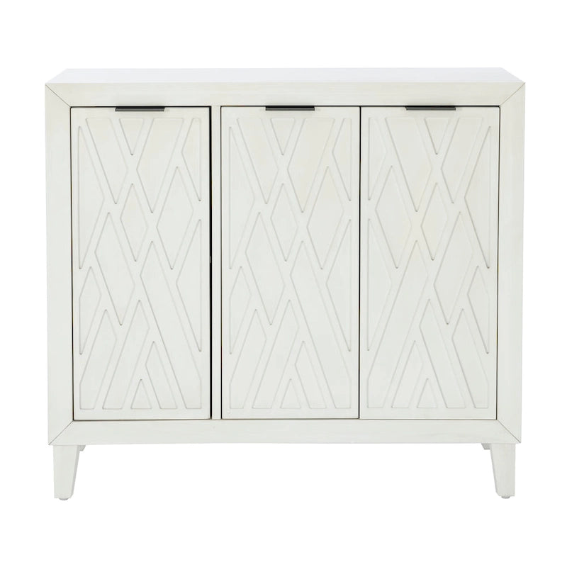 Meuble d'appoint 3 portes avec étagères réglables