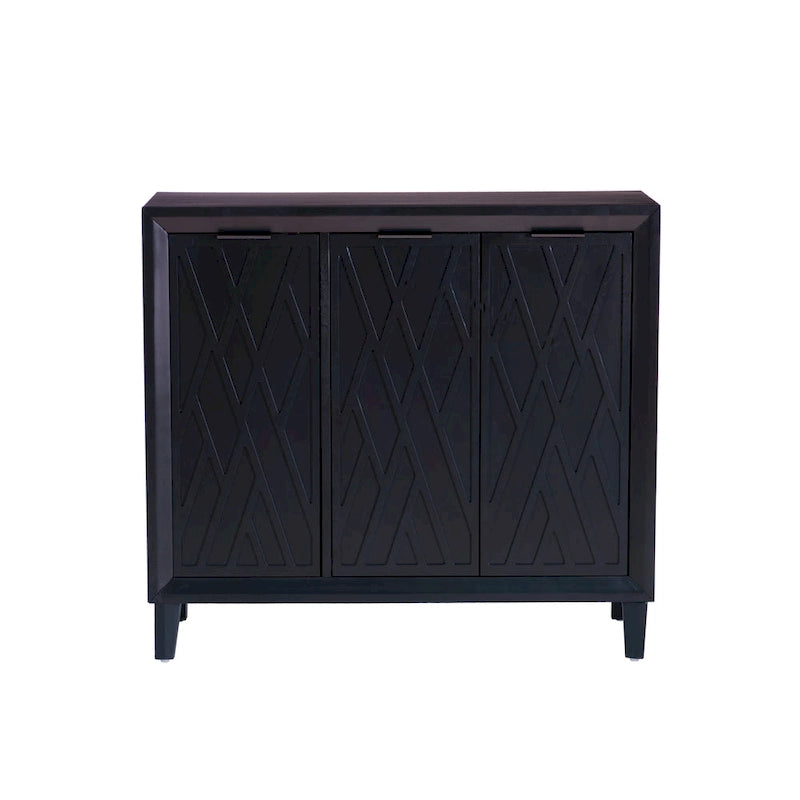 Meuble d'appoint 3 portes avec étagères réglables