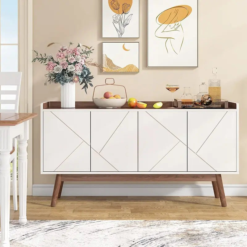 Buffet de rangement de 55 pouces avec portes
