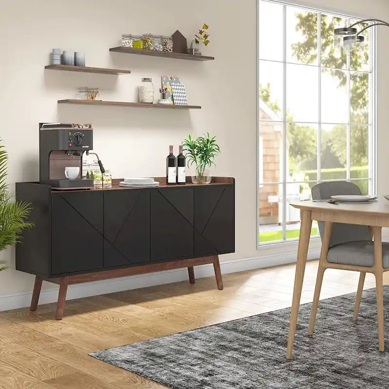 Buffet de rangement de 55 pouces avec portes