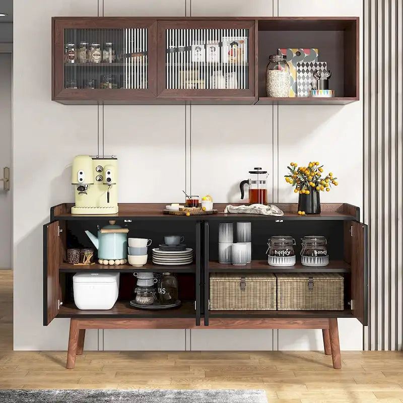 Buffet de rangement de 55 pouces avec portes