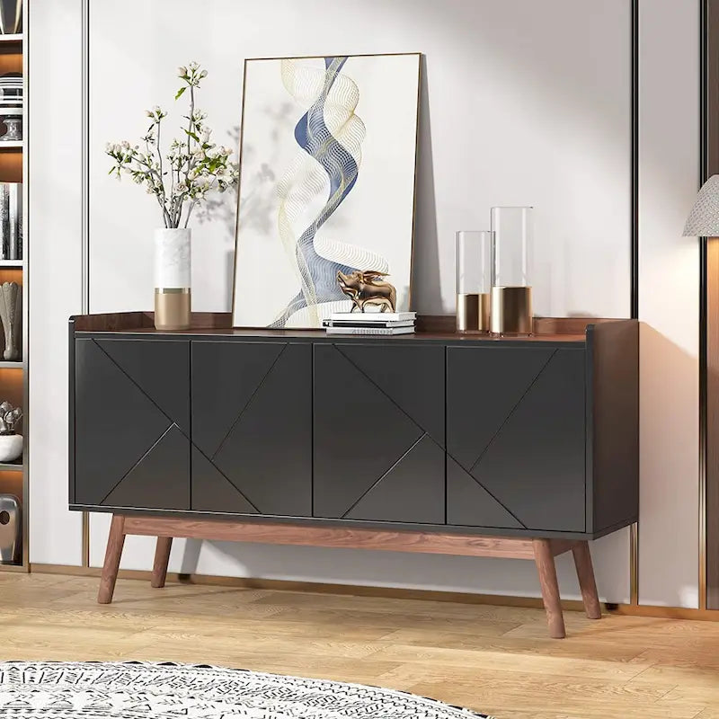 Buffet de rangement de 55 pouces avec portes