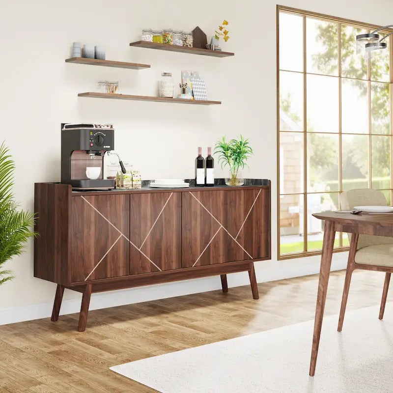 Buffet de rangement de 55 pouces avec portes