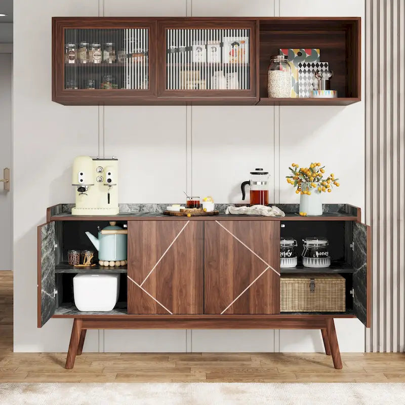 Buffet de rangement de 55 pouces avec portes
