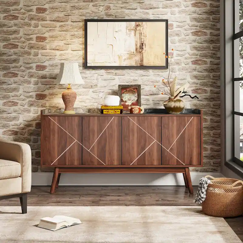 Buffet de rangement de 55 pouces avec portes