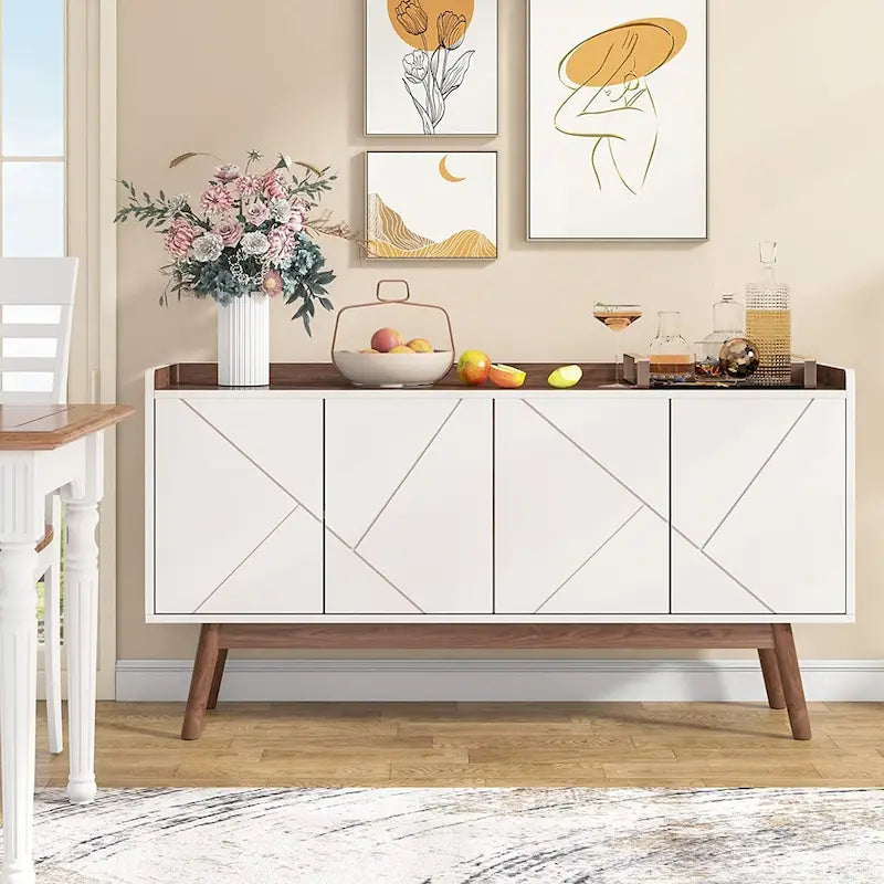 Buffet de rangement de 55 pouces avec portes